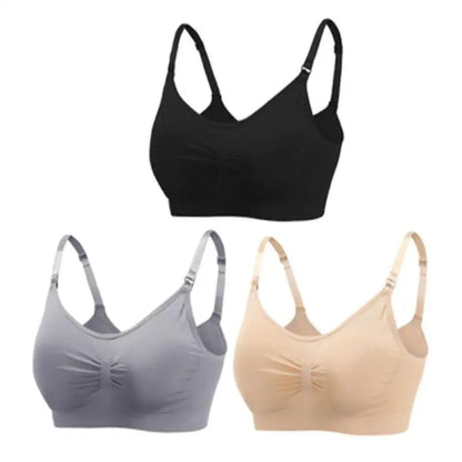 3pcs Seamless Maternity Nursing Bras – Comfort, Support & Easy Feeding