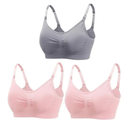 3pcs Seamless Maternity Nursing Bras – Comfort, Support & Easy Feeding