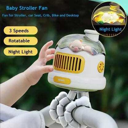 Stroller Fan Baby Safe – Portable Bladeless Cooling for On-the-Go Comfort