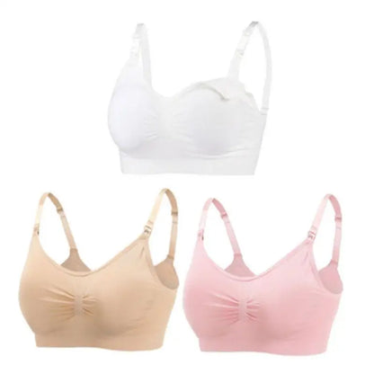 3pcs Seamless Maternity Nursing Bras – Comfort, Support & Easy Feeding