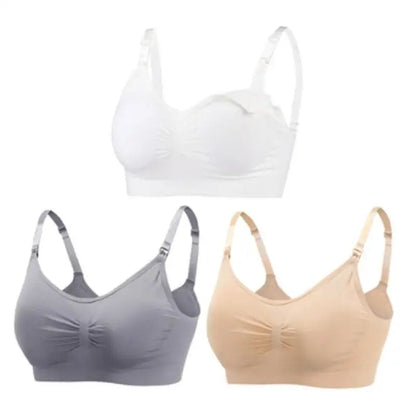 3pcs Seamless Maternity Nursing Bras – Comfort, Support & Easy Feeding