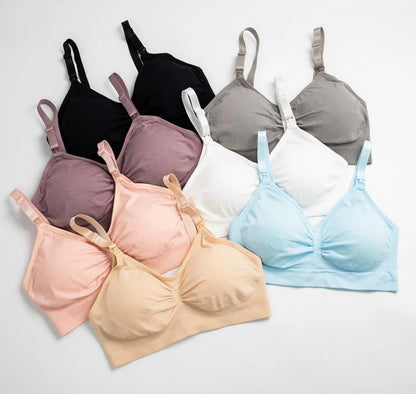 3pcs Seamless Maternity Nursing Bras – Comfort, Support & Easy Feeding