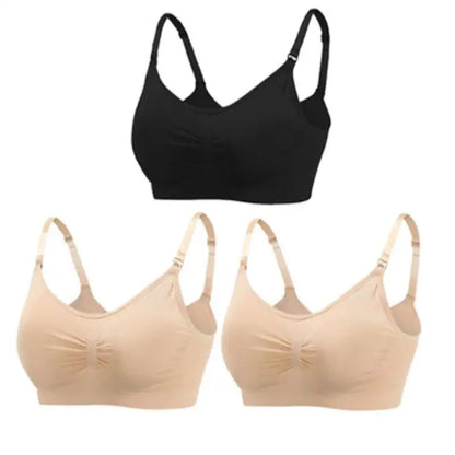 3pcs Seamless Maternity Nursing Bras – Comfort, Support & Easy Feeding