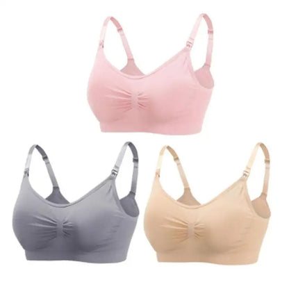 3pcs Seamless Maternity Nursing Bras – Comfort, Support & Easy Feeding