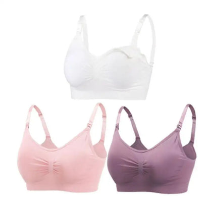 3pcs Seamless Maternity Nursing Bras – Comfort, Support & Easy Feeding
