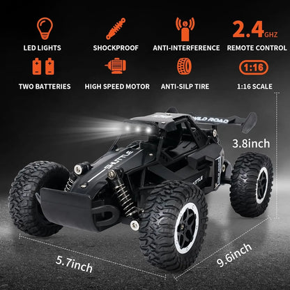1:16 High-Speed Off-Road RC Car 2WD with LED Lights