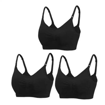 3pcs Seamless Maternity Nursing Bras – Comfort, Support & Easy Feeding