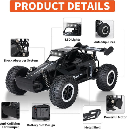 1:16 High-Speed Off-Road RC Car 2WD with LED Lights