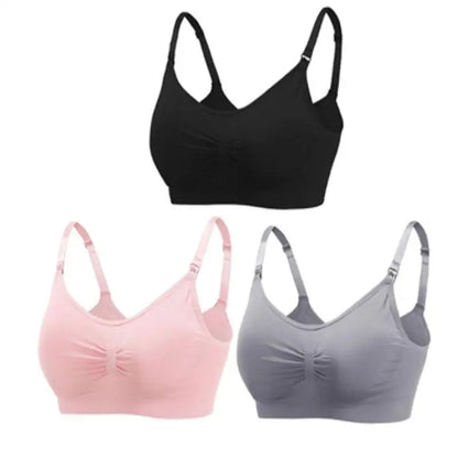 3pcs Seamless Maternity Nursing Bras – Comfort, Support & Easy Feeding