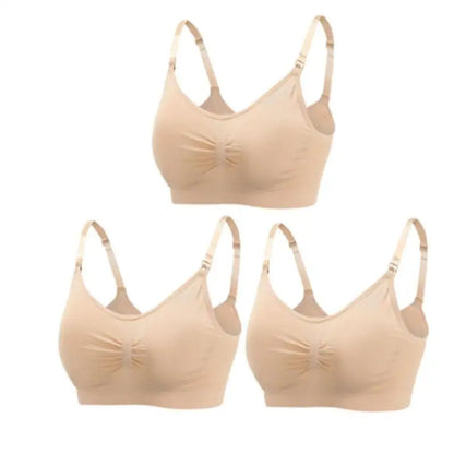 3pcs Seamless Maternity Nursing Bras – Comfort, Support & Easy Feeding