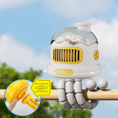 Stroller Fan Baby Safe – Portable Bladeless Cooling for On-the-Go Comfort