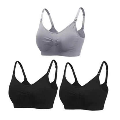 3pcs Seamless Maternity Nursing Bras – Comfort, Support & Easy Feeding