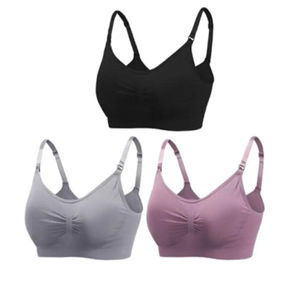 3pcs Seamless Maternity Nursing Bras – Comfort, Support & Easy Feeding